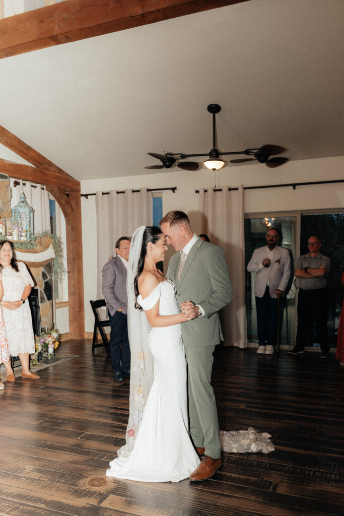 first dance at colorado airbnb wedding