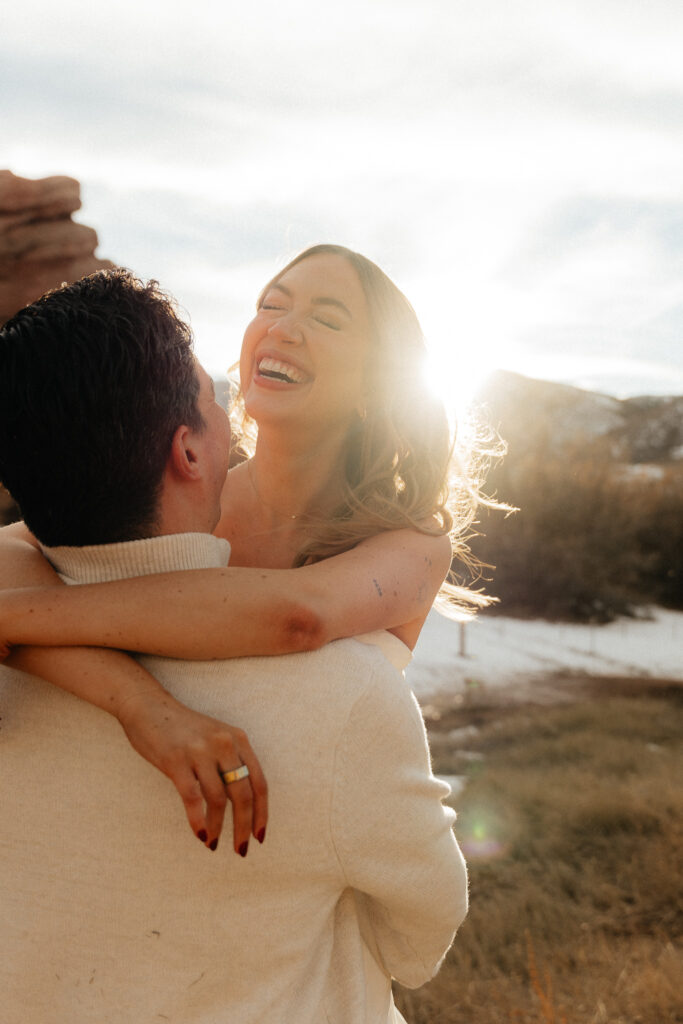 rocky mountain bride with red rocks