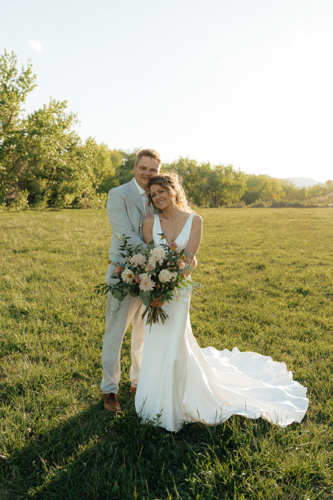 hot mountain wedding in summer