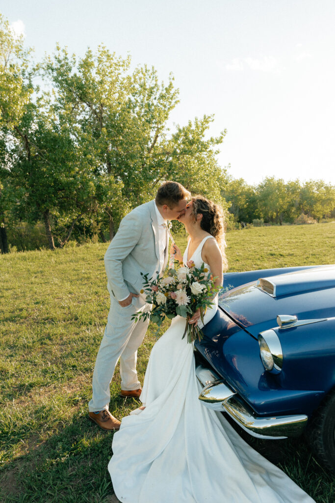 bridal portraits with classic cars