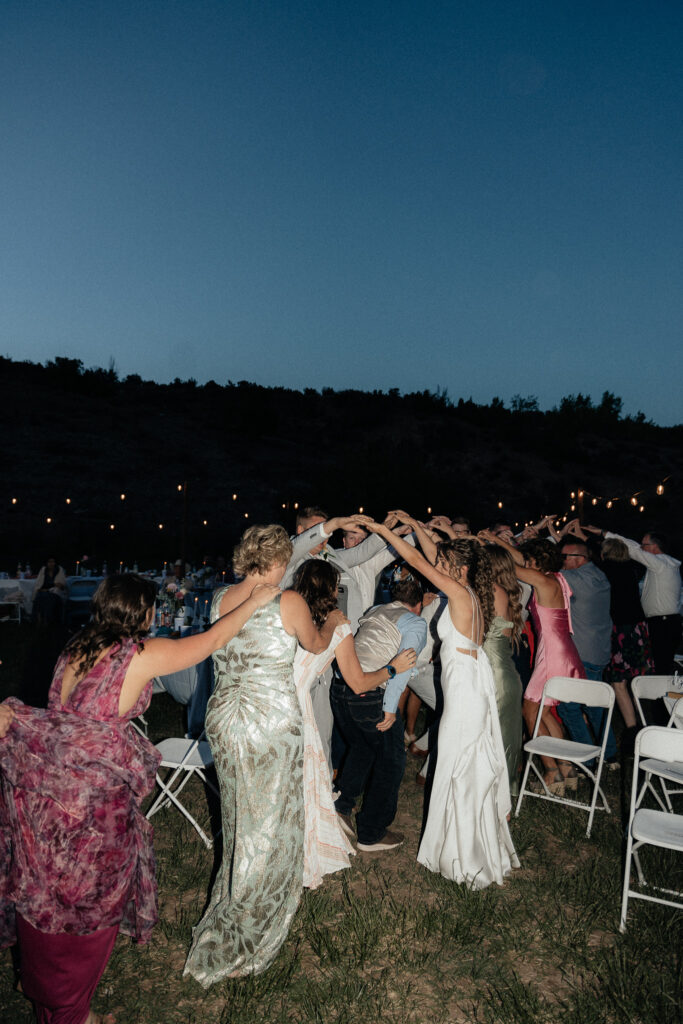 dancing at summer wedding